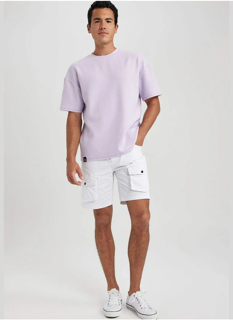 ديفاكتو Man Crew Neck Short Sleeve Knitted T-Shirt