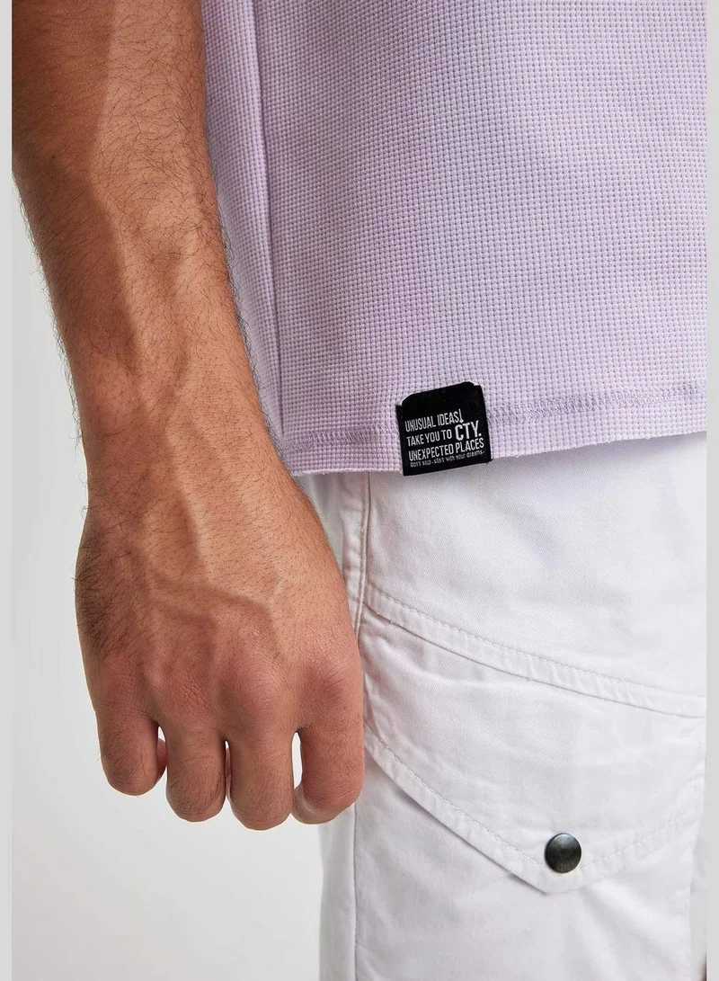 DeFacto Man Crew Neck Short Sleeve Knitted T-Shirt