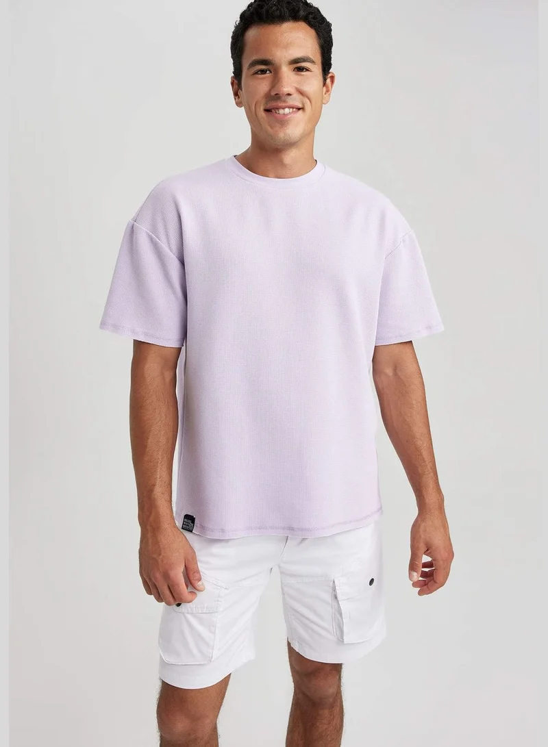 DeFacto Man Crew Neck Short Sleeve Knitted T-Shirt