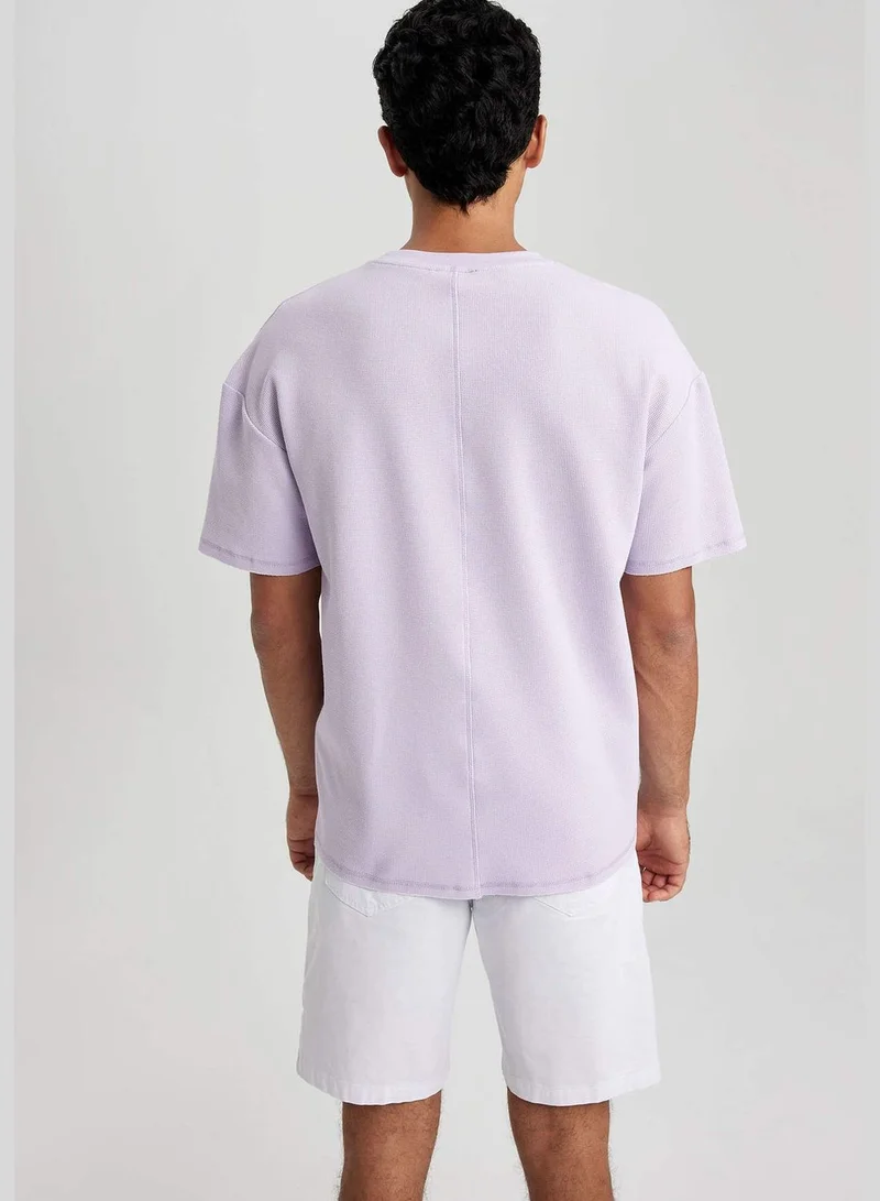 DeFacto Man Crew Neck Short Sleeve Knitted T-Shirt