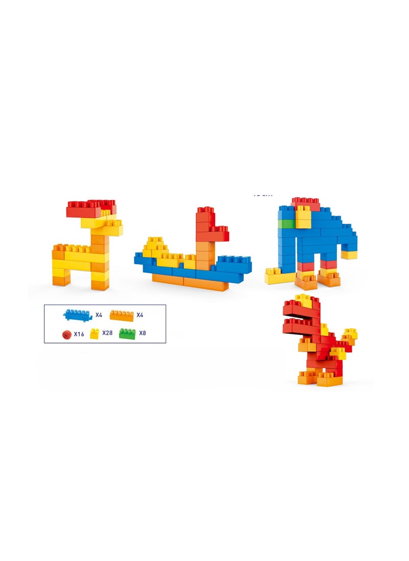 Mega Building Blocks Set for Kids Blocks with Bag Free Stickers Premium Educational Construction Toy with Storage Bag Best STEM Toy  Best block Set for Ramadan Gift for kids  - Image 1