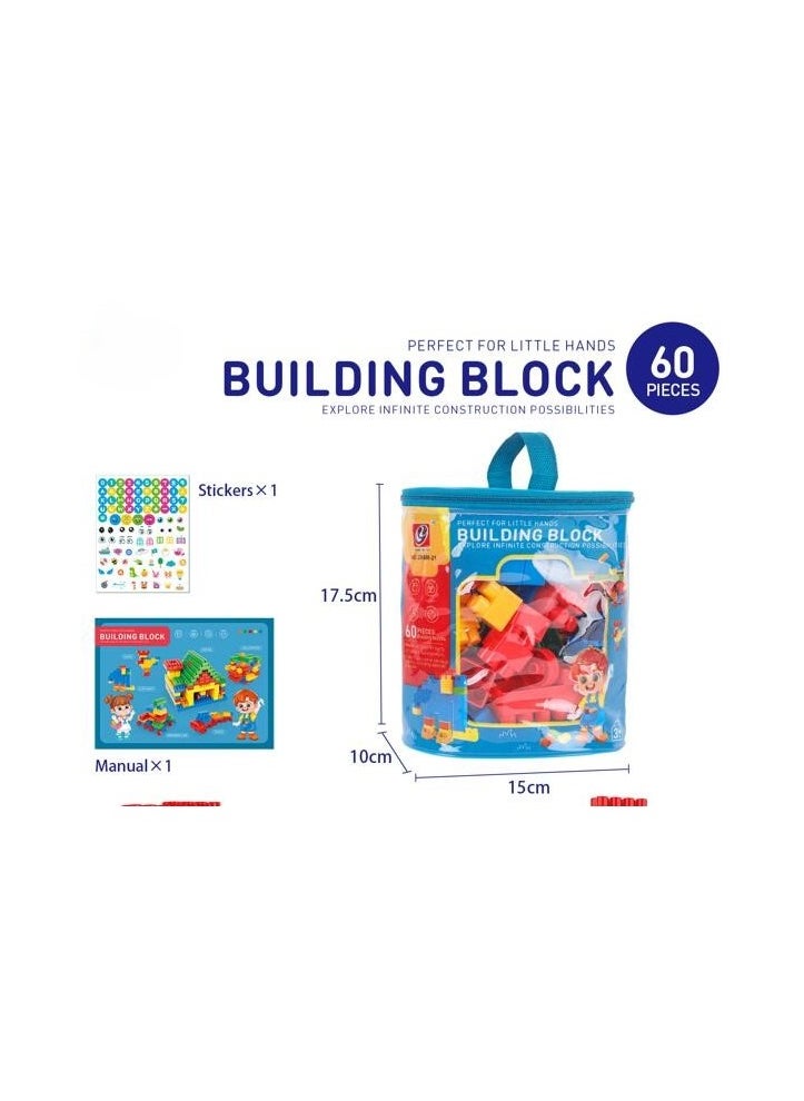 Mega Building Blocks Set for Kids Blocks with Bag Free Stickers Premium Educational Construction Toy with Storage Bag Best STEM Toy  Best block Set for Ramadan Gift for kids  - Image 4