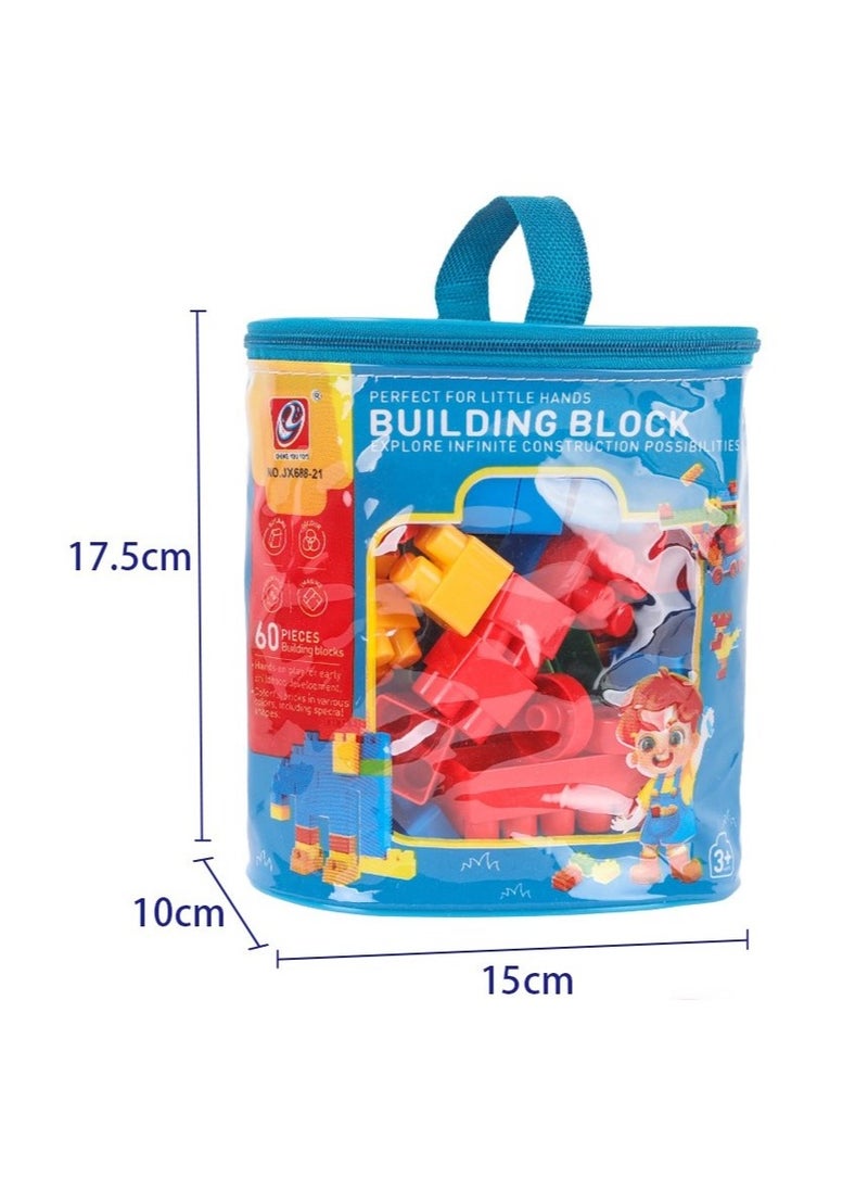 Mega Building Blocks Set for Kids Blocks with Bag Free Stickers Premium Educational Construction Toy with Storage Bag Best STEM Toy  Best block Set for Ramadan Gift for kids  - Image 3