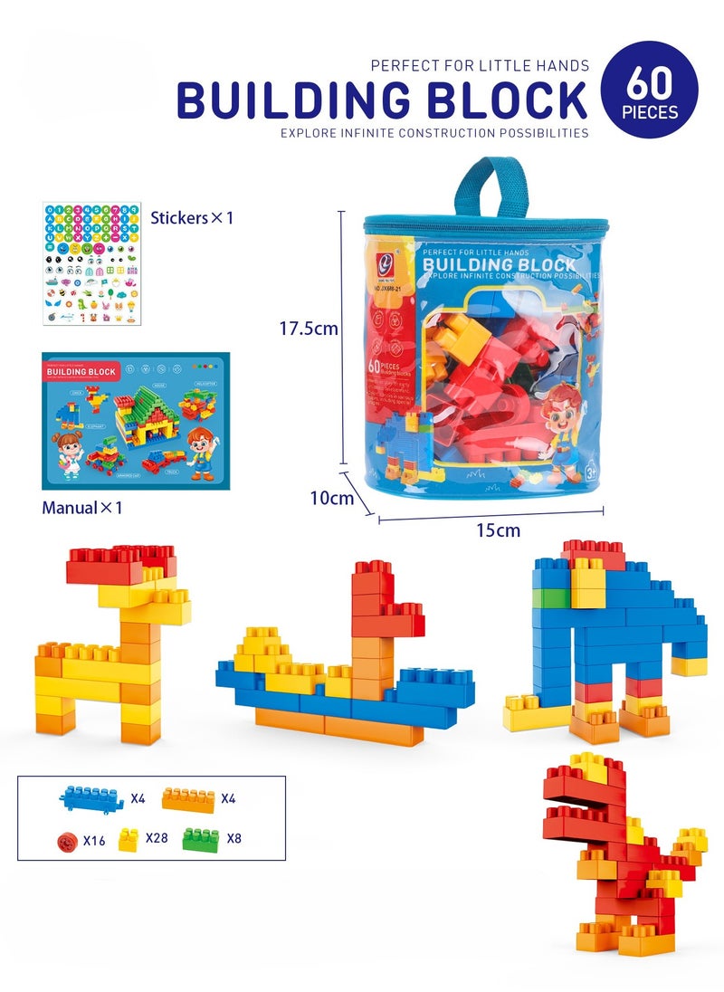 Mega Building Blocks Set for Kids Blocks with Bag Free Stickers Premium Educational Construction Toy with Storage Bag Best STEM Toy  Best block Set for Ramadan Gift for kids  - Image 5