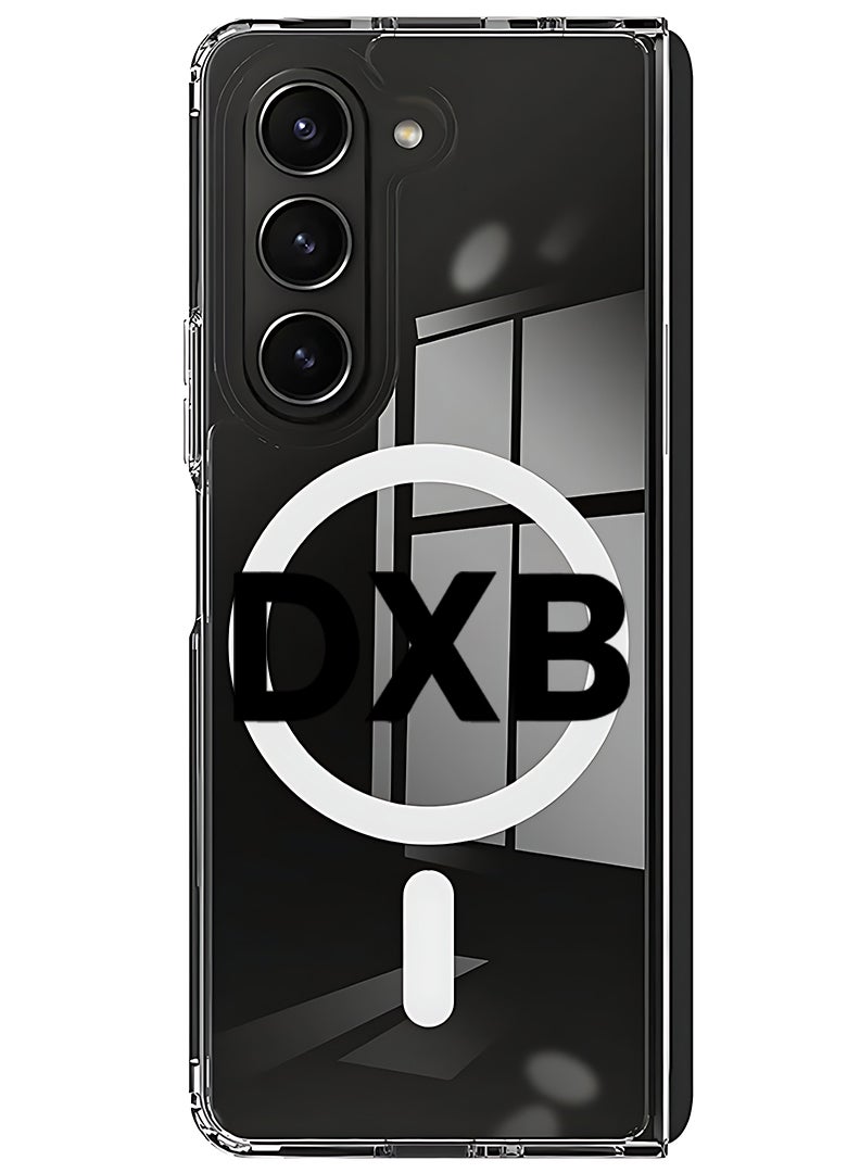 Theodor Magnetic Case for Samsung Galaxy Z Fold 5 Compatible with MagSafe Wireless Charging, Shockproof Phone Bumper Cover DXB Black - Image 1