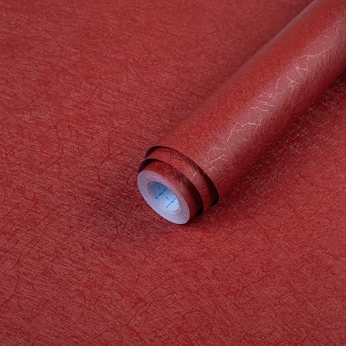 Abyssaly Dark Red Peel and Stick Self Adhesive Wallpaper Removable Waterproof Bathroom Countertop Contact Paper 157 X 3937 Kitchen Vinyl Wrap for Cabinet Countertops Wall Cover Counter Top Paper - Image 1