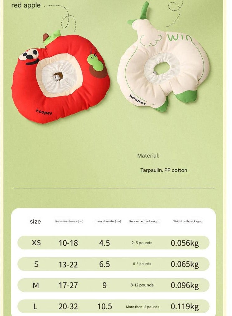 A.M Elizabethan collar for cats and dogs, headgear, sterilization collar, Apple Design - Image 5