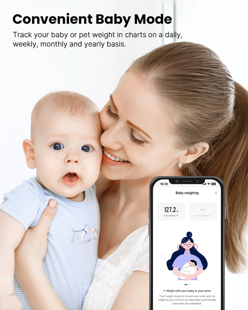 RENPHO Bluetooth Body Fat Scale Digital Smart Bathroom Weight Scales for Body Composition Analyzer with Smartphone App 13 Body Composition Measurements for Fitness Black Elis 1 - Image 3