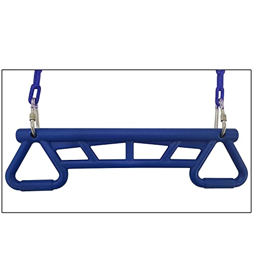 REZNOR Trapeze Swing Bar Playset with Plastic Gym Trapeze Bar for Kids/Adults, | Weight Capacity 120 kg (Blue) - Image 5