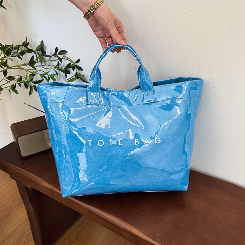 Fashionable And Versatile Handbag Jelly Bag For Women, New Autumn Simple Large-Capacity Commuter Tote Bag