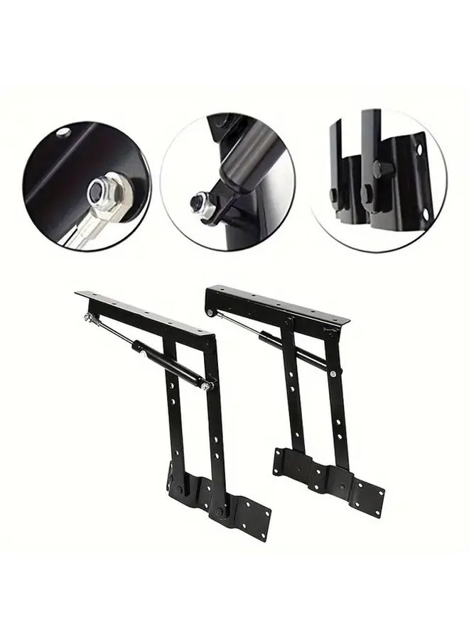 1 Pair Metal Lift Up Coffee Table Mechanism Adjustable Height Desk Frame Hinge Hardware - Image 2