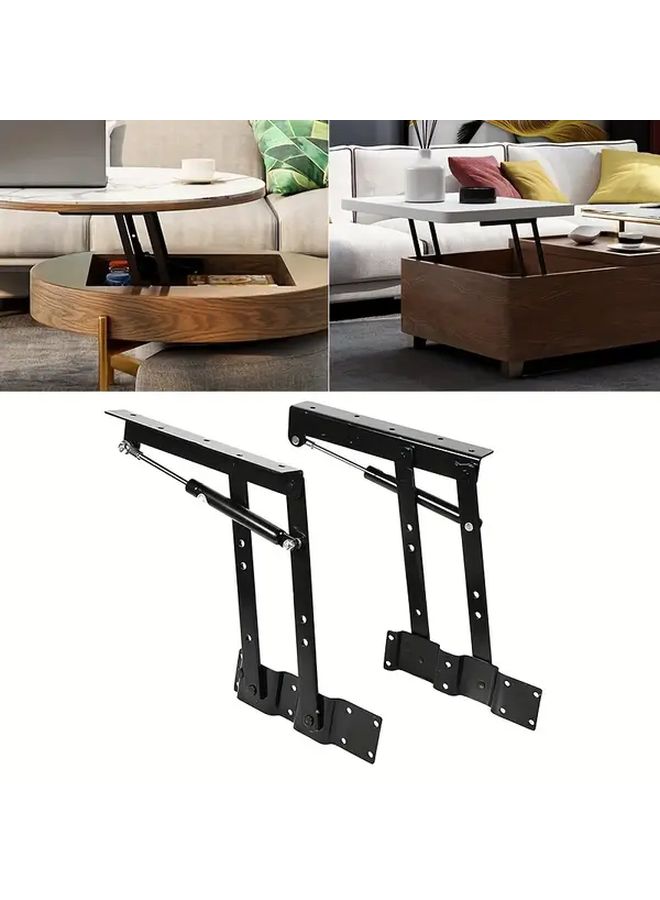 1 Pair Metal Lift Up Coffee Table Mechanism Adjustable Height Desk Frame Hinge Hardware - Image 4