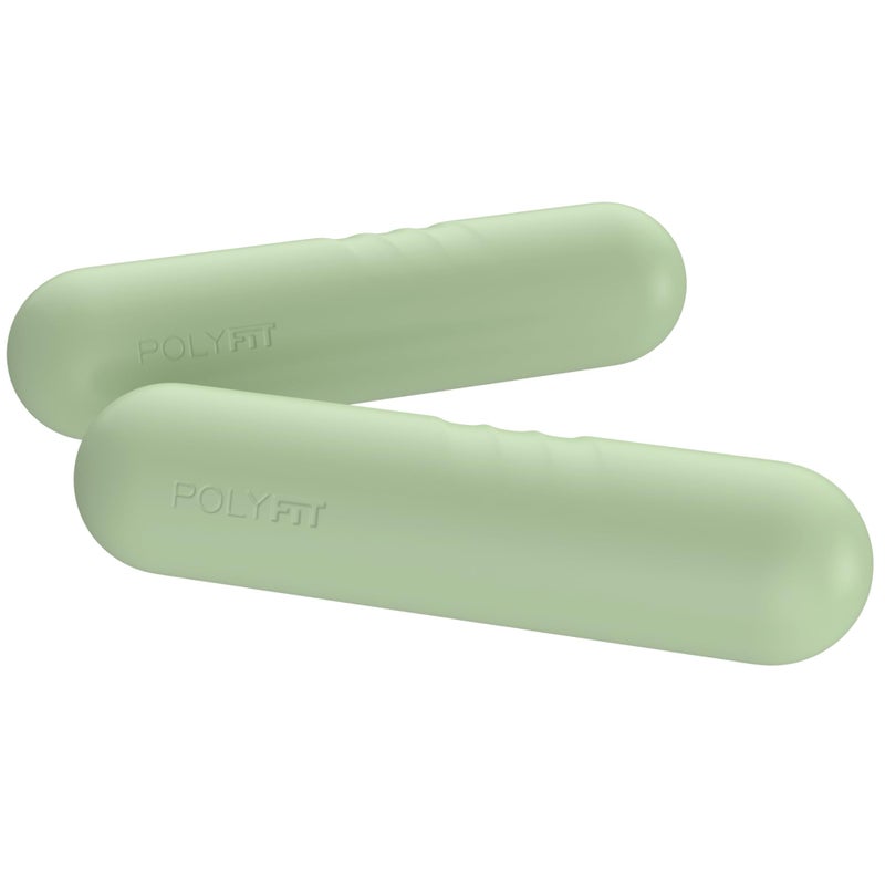 Polyfit Dumbbell Weight Bars for Women - 3.3 LB Each | 6.5 LB Pair - Dumbbell Set for Walking, Yoga, Dance, Barre, Pilates, Cardio, Aerobics - Sage - Image 1