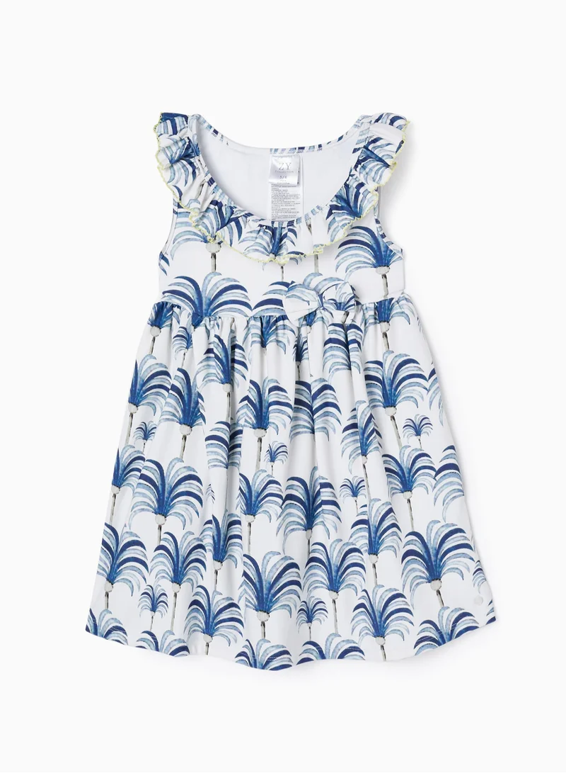 Zippy Palm Print Dress
