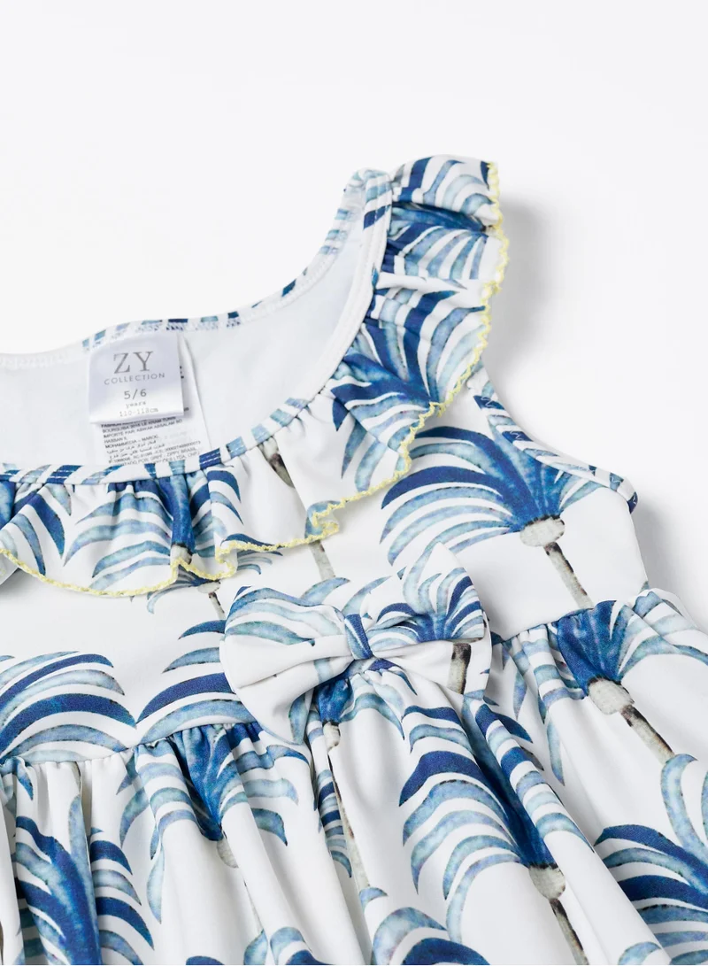 Zippy Palm Print Dress
