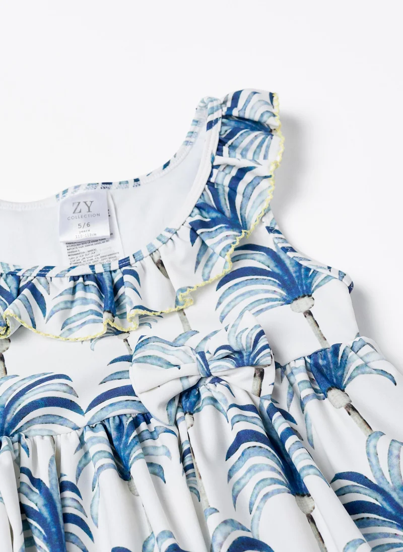 Zippy Palm Print Dress