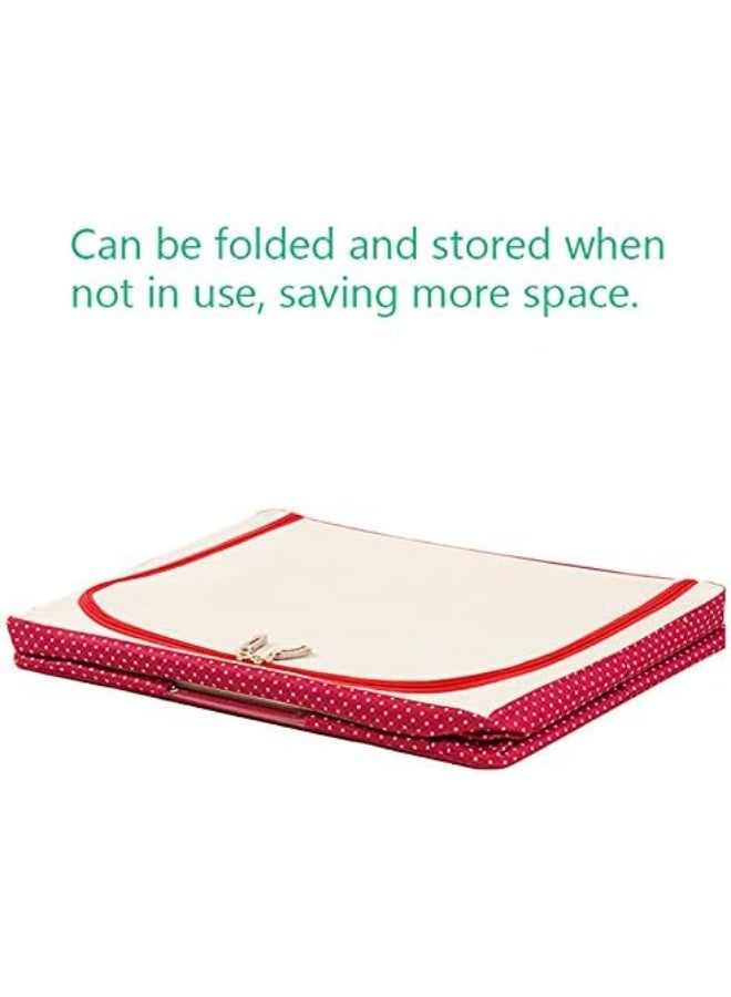 Gu oz Oxford Cloth Washable Stacked Storage Box With Zip Lid,Folding Garment Storage Organizer Containers,Multi-purpose Household Storage Boxes,Strong Metal Frame  - Image 2