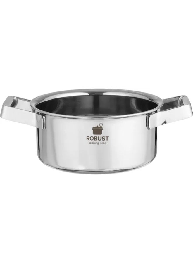 ROBUST Stainless Steel Cooking Pot, 18 cm - Silver - Image 4