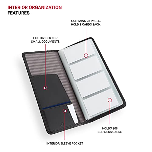 Wenger Diplomat Executive 208Count Credit Card and Business Card Holder Wallet 079 x 98 x 47 Black - Image 3