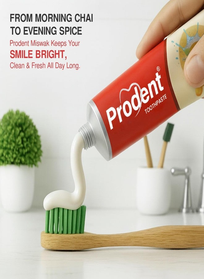 Prodent Miswak Herbal Toothpaste for Gum Care, Cavity Protection & Plaque Removal | Contains Natural Miswak Extract | Paraben & SLS Free | 150g - Image 3