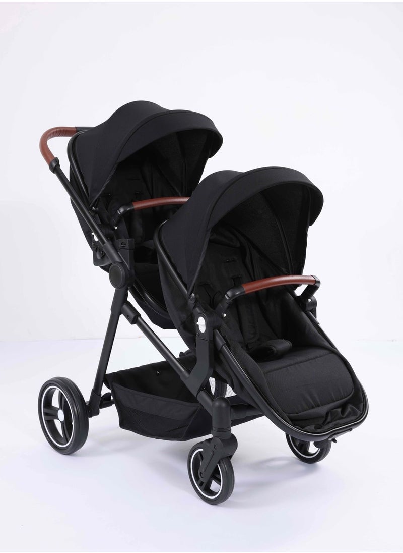 umbrella stroller umbrella twins snicker with carseat-black  - Image 3