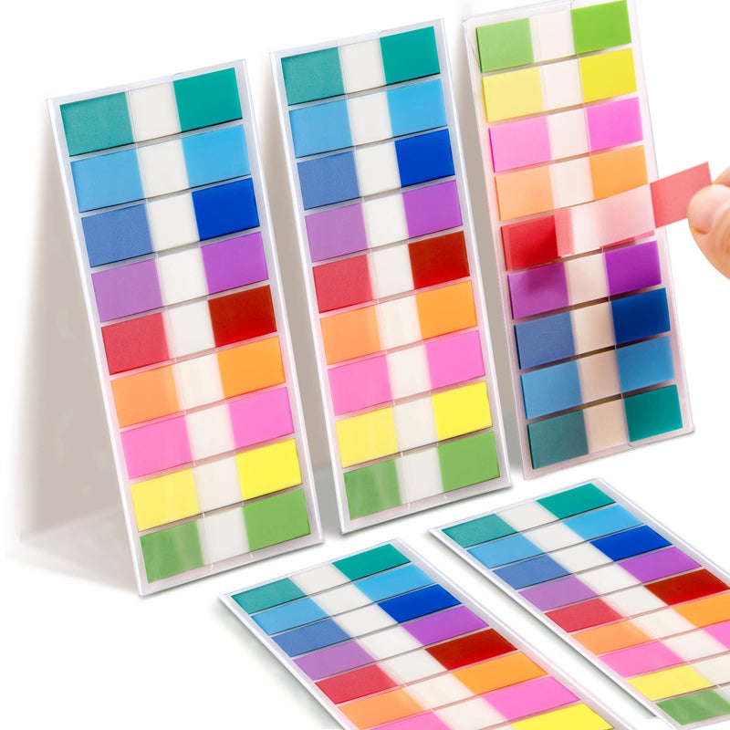 Golcellia 900 Pcs, Transparent Sticky Notes ,Page Markers, Book ,Pop Up Index Tabs,Label,Flags Stickers - Image 1