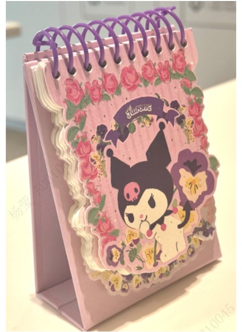 MINISO Sanrio Characters Collection Figure Standable Wire-bound Book (Kuromi, 60 Sheets) PDQ – Cute & Functional Notebook for Notes, Journaling & Sketching