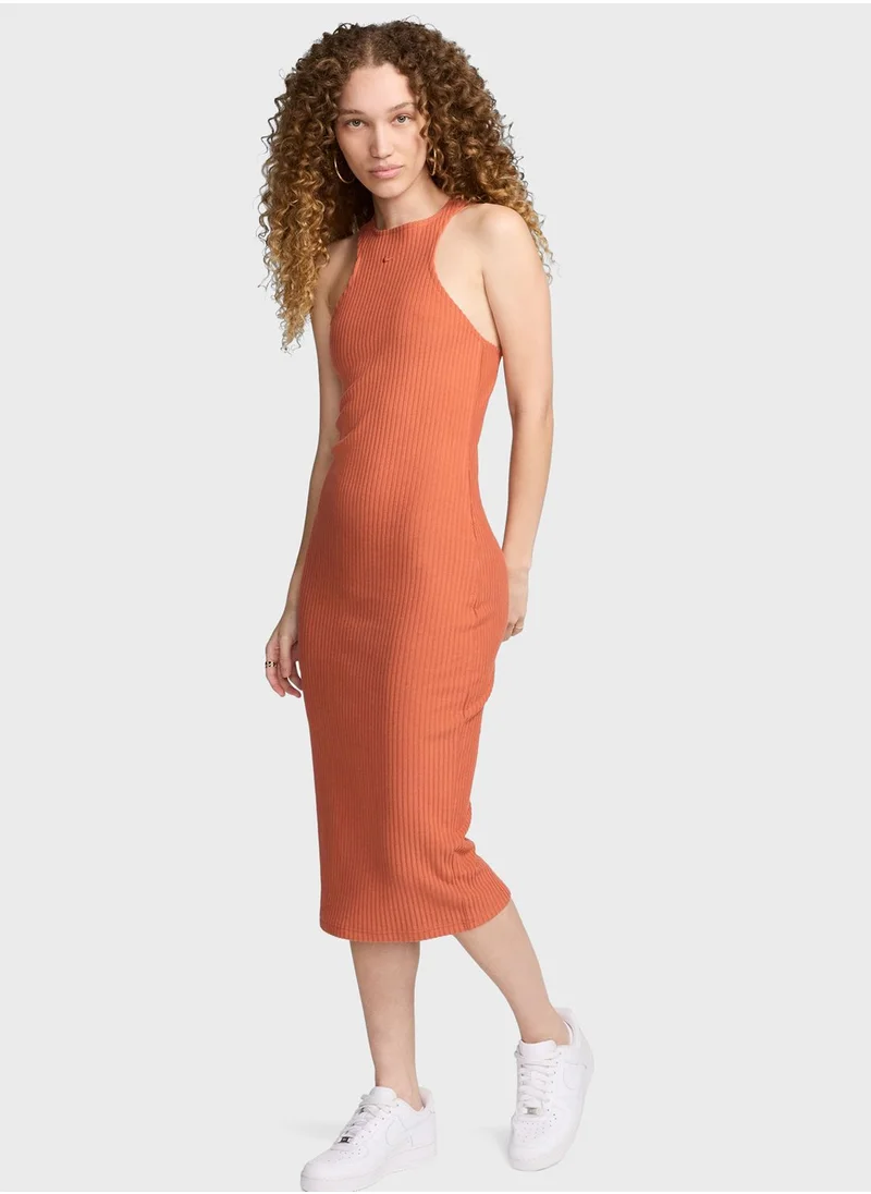 Nike Nsw Essential Ribbed Midi Dress