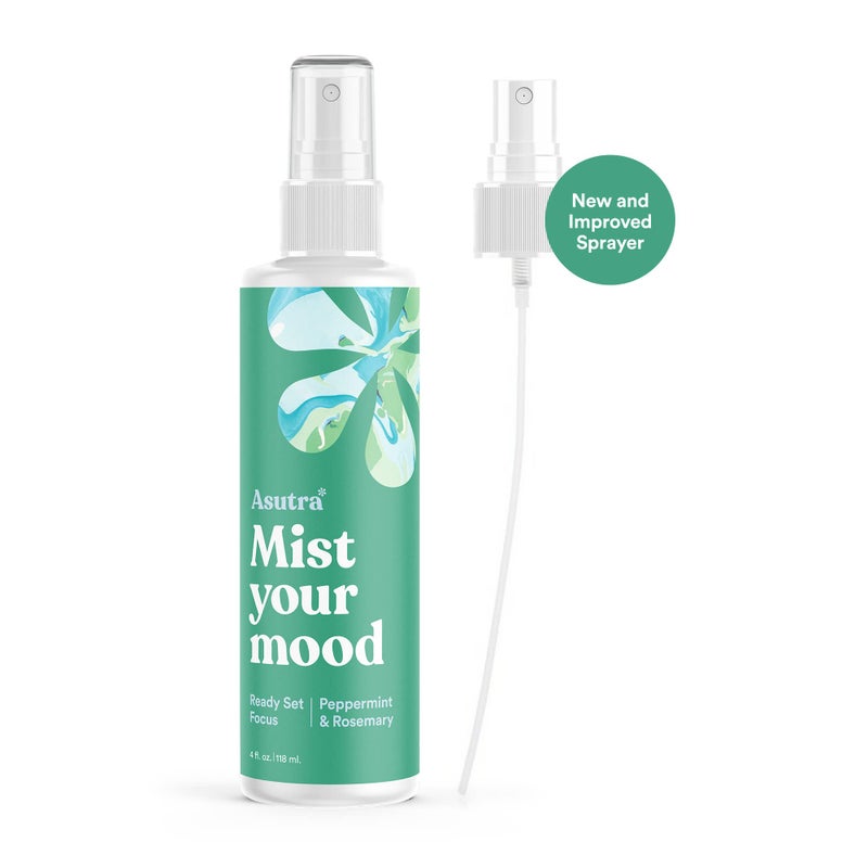 Asutra ASUTRA Multi-Use Essential Oil Aromatherapy Spray (Peppermint & Rosemary), 4 fl oz – Mist for Face, Body, Rooms & Linens – Car, Fabric, and Bathroom Freshener  - Image 2