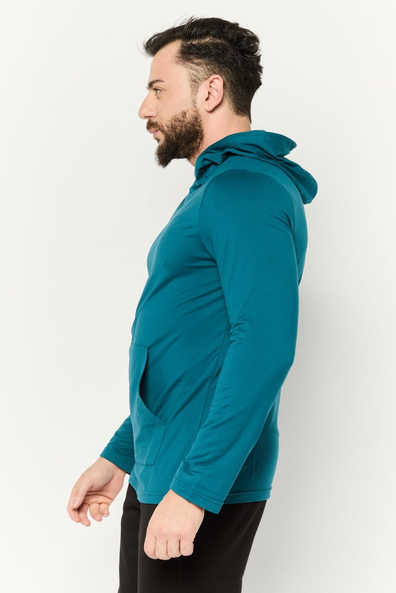 Gaiam Men Slim Fit Long Sleeves Outdoor Hoodies, Green  - Image 4