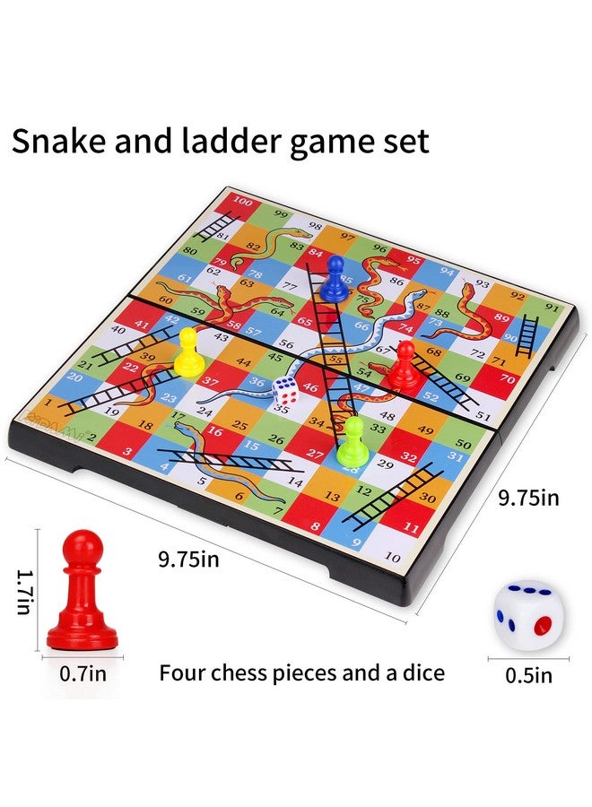 KIDAMI Magnetic Snakes And Ladders Game Set With Storage Box, Folding Design And Light-Weight, Gift For Kids And Adults. - Image 2