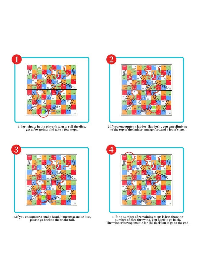 KIDAMI Magnetic Snakes And Ladders Game Set With Storage Box, Folding Design And Light-Weight, Gift For Kids And Adults. - Image 4