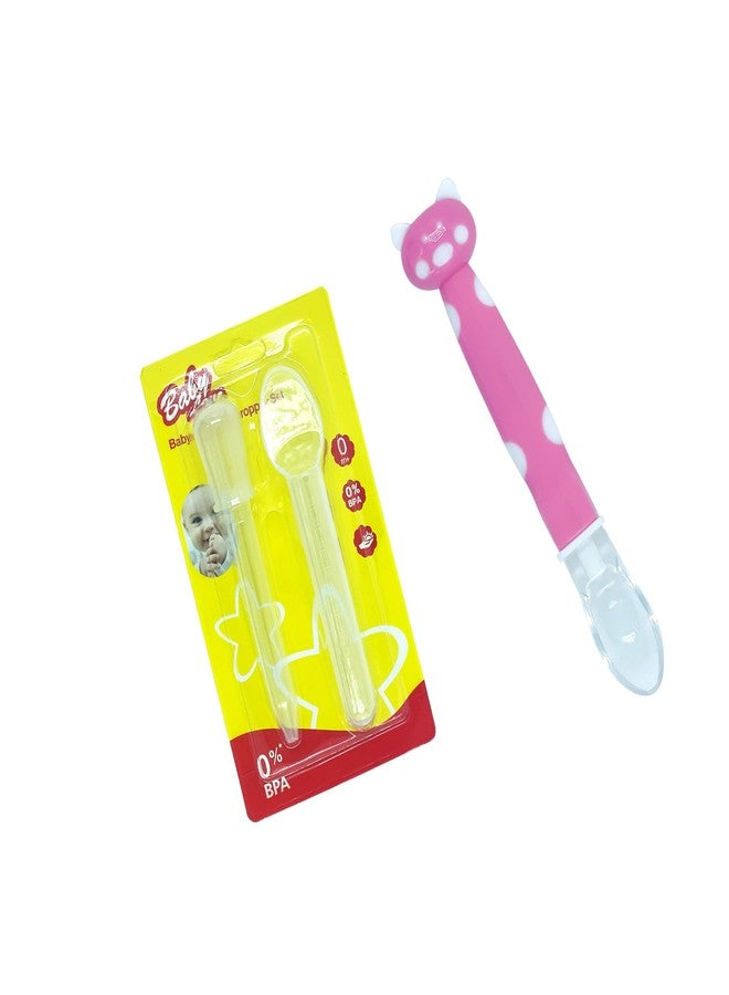 Dagcros Baby Spoon & Medicine Dropper Combo – BPA-Free Feeding Spoon Set with Cat Handle + Silicone Medicine Dispensers for Newborns & Infants - Image 1