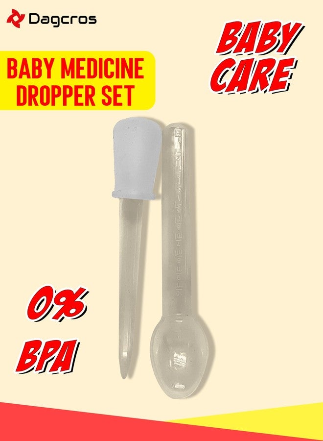 Dagcros Baby Spoon & Medicine Dropper Combo – BPA-Free Feeding Spoon Set with Cat Handle + Silicone Medicine Dispensers for Newborns & Infants - Image 5