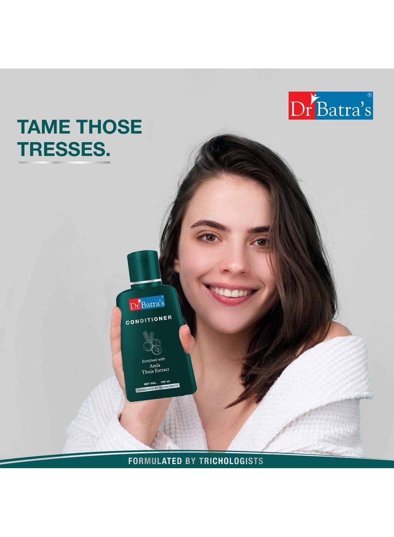 Dr Batra's Hair Fall Control Serum 125 ml Conditioner 100 ml Hair Fall Control Oil 200 ml and Hair Fall Control Shampoo 200 ml Combo kit Enriched with Thuja Henna Pack of 4 - Image 4