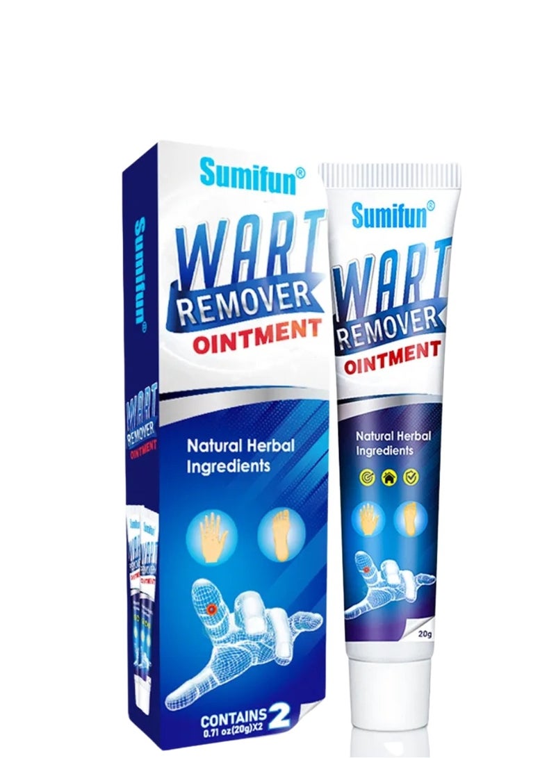 Sumifun Wart Remover Ointment Common Wart Safe and Effective Wart Skin Tag Remover for Face and Body Natural Herbal Ingredients Wart Remover Cream 20g  - Image 1