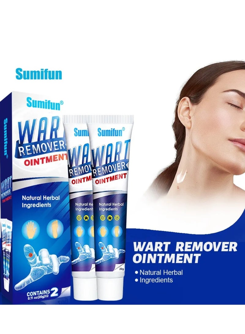 Sumifun Wart Remover Ointment Common Wart Safe and Effective Wart Skin Tag Remover for Face and Body Natural Herbal Ingredients Wart Remover Cream 20g  - Image 2