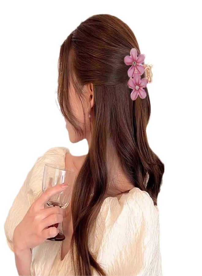 EPARTY إي بارتي: 5 قطع من مشابك الشعر المعدنية الصغيرة على شكل زهرة كريستالية، مناسبة للشعر الجانبي والغرة والضفائر، للنساء والفتيات. - Image 5