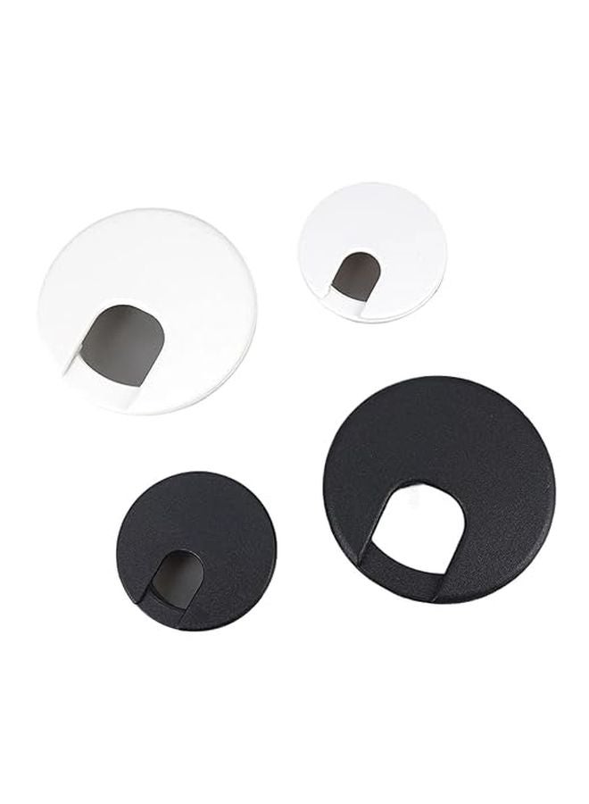 Desk Grommet 35mm 50mm Plastic Wire Hole Cover Outlet Port For Table Computer PC Cable 50mm White - Image 1