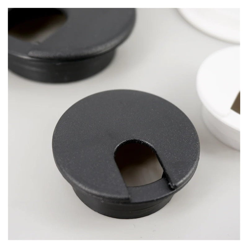 Desk Grommet 35mm 50mm Plastic Wire Hole Cover Outlet Port For Table Computer PC Cable 50mm White - Image 5
