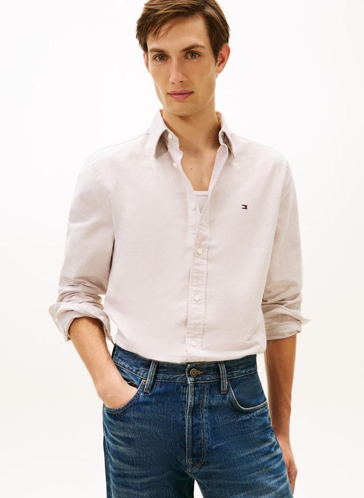 TOMMY HILFIGER Solid Heritage Oxford Regular Fit Shirt - Image 1