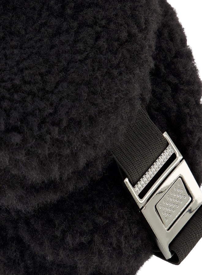 سبايدر قبعة سبايدر النسائية فائقة النعومة من صوف الشيربا، سوداء، مقاس واحد - Image 3