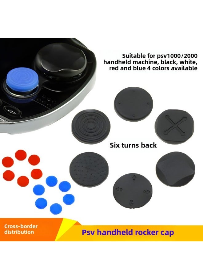 Generic - PSV Rocker Cap PSV10002000PSVITA Rocker Key Cap Key Cap Key Sleeve Six Cycles-Product Color:Black Set Of 6 - Image 1