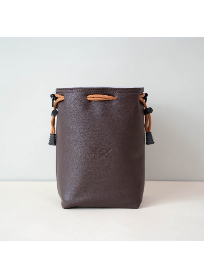 For sony ZVE10 CameRa Bag Canon R50 StoRage Bag Nikon Z30 MicRo SlR Lens Bag Fuji XS20 LineR-Color:Reddish Brown Storage Bag Medium Size  - Image 1