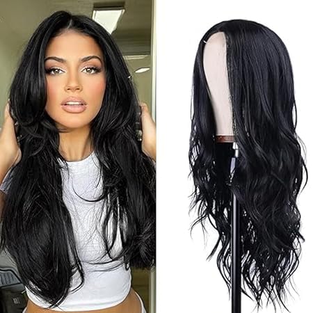 ASSU Natural Black Wavy Bob Style Synthetic Hair Wig & Extensions for Women & Girls | Full Head Wig with Net Cap | Natural-Looking Nakli Baal for Functions, Cosplay & Hair Loss - Image 1