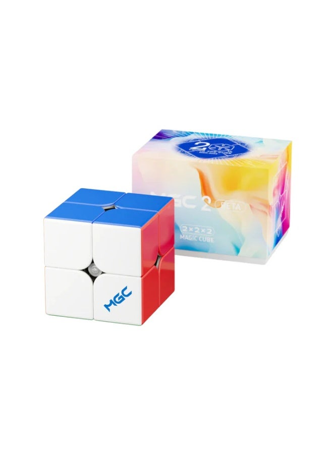 YJ MGC2 Beta 2x2 Magnetic Ball Core & UV-coated Speedcube - Image 1