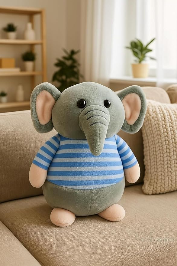 Softdreams Soft Plush Toy for Kids – Cute Stuffed Toy – Soft Cuddly Toy for Baby Boys & Girls, Return Gift - Elephant 20cm - Image 5