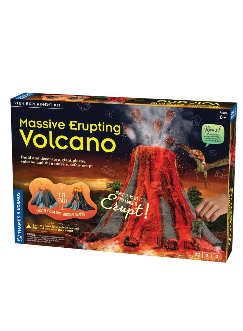 Thames & Kosmos بركان ثيمز وكوسموس الضخم المتفجر: لبناء بركان عملاق متفجر بتفاعل كيميائي آمن ينتج لافا متدفقة - Image 1