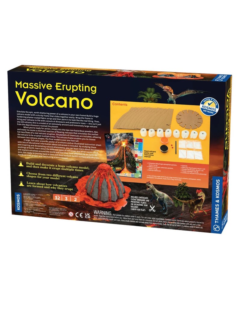 Thames & Kosmos بركان ثيمز وكوسموس الضخم المتفجر: لبناء بركان عملاق متفجر بتفاعل كيميائي آمن ينتج لافا متدفقة - Image 4