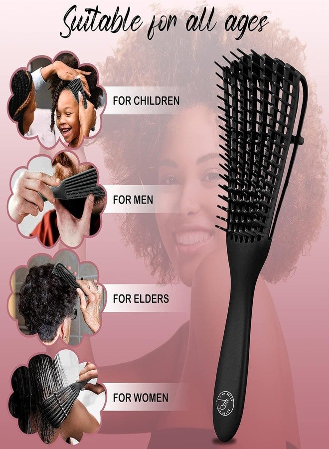 Gra8® Wet & Dry Detangler Hair Brush | Adjustable Spacing Clip for Easy Comb & Curl Styling | Gentle Salon-Grade Brush for All Hair Types - Image 5